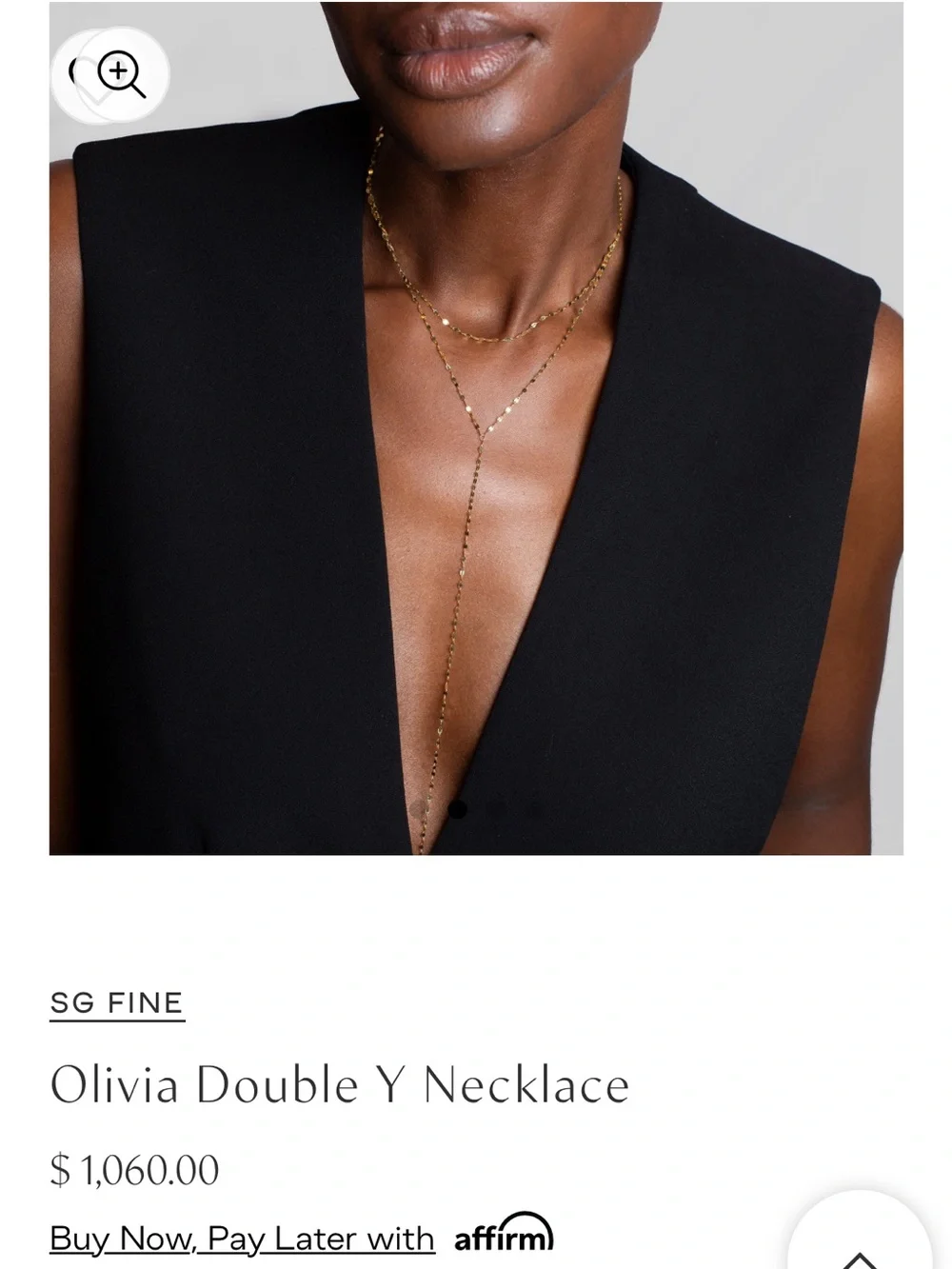 Stephanie Gottlieb FINE Olivia Double Y Necklace